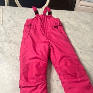 Cherokee hot pink snow bibs size 6X/7